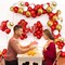 Red and Gold Balloon Garland Kit, 100 Pack Red and Gold Balloons White Gold Confetti Latex Balloons